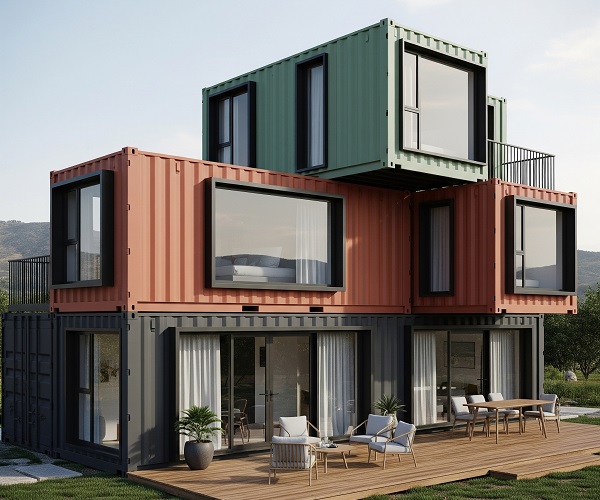 Casa moderna hecha con contenedores marítimos