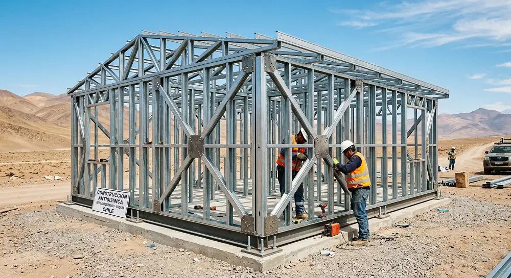 Estructura de Metalcom reforzada para zonas sísmicas